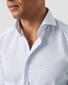 Eton Fine Stripe Cotton Twill Overhemd Licht Blauw