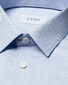 Eton Fine Stripe Extra Long Staple Cotton Signature Twill Overhemd Blauw