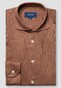 Eton Fine Stripe King Knit Cotton Filo di Scozia Yarn Shirt Fine Orange