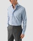 Eton Fine Stripe Lightweight Fine Twill Cotton Overhemd Licht Blauw