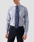 Eton Fine Stripe Signature Twill Cotton Overhemd Donker Blauw