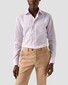 Eton Fine Stripe Signature Twill Cotton Overhemd Roze