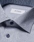 Eton Fine Stripe Signature Twill Cotton Shirt Dark Evening Blue