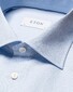 Eton Fine Stripe Signature Twill Extra Long Staple Cotton Shirt Light Blue