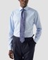 Eton Fine Stripe Signature Twill Extra Long Staple Cotton Shirt Light Blue