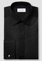 Eton Fine Striped Bib Evening Piqué Shirt Black