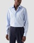 Eton Fine Striped Cotton Signature Twill Overhemd Licht Blauw