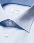 Eton Fine Striped Cotton Signature Twill Shirt Light Blue