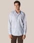 Eton Fine Striped Cotton Tencel Overhemd Blauw