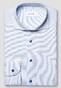 Eton Fine Striped Four-Way Stretch Overhemd Licht Blauw