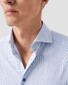 Eton Fine Striped Four-Way Stretch Shirt Light Blue