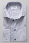 Eton Fine Striped Poplin French Cuff Shirt Dark Navy