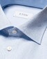 Eton Fine Striped Signature Twill Overhemd Licht Blauw