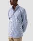 Eton Fine Stripes Organic Cotton Casual Twill Overhemd Donker Blauw