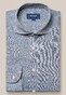 Eton Fine Textured Albini Linnen Wide Spread Collar Overhemd Blauw
