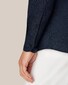 Eton Fine Textured Albini Linnen Wide Spread Collar Overhemd Dark Navy