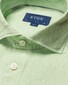 Eton Fine Textured Albini Linnen Wide Spread Collar Overhemd Licht Groen