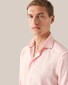 Eton Fine Textured Albini Linnen Wide Spread Collar Overhemd Licht Roze