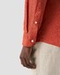 Eton Fine Textured Albini Linnen Wide Spread Collar Overhemd Rood
