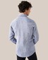 Eton Fine Textured Albini Linnen Wide Spread Collar Shirt Blue