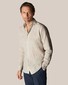 Eton Fine Textured Albini Linnen Wide Spread Collar Shirt Light Brown
