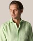 Eton Fine Textured Albini Linnen Wide Spread Collar Shirt Light Green