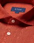 Eton Fine Textured Albini Linnen Wide Spread Collar Shirt Red