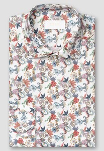 Eton Fine Twill Bold Detailed Fantasy Floral Pattern Shirt Multicolor