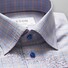 Eton Fine Twill Check Overhemd Diep Blauw