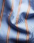 Eton Fine Twill Fantasy Multicolor Stripe Contrast Collar Shirt Light Blue