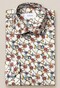 Eton Fine Twill Floral Cord Pattern Overhemd Wit-Rood