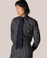 Eton Fine Twill Floral Pattern Melange Shirt Navy