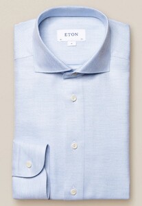 Eton Fine Twill Mélange Shirt Light Blue