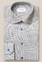 Eton Fine Twill Micro Pattern Overhemd Blauw