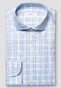 Eton Fine Twill Prince of Wales Check Organic Cotton Overhemd Licht Blauw