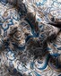 Eton Fine Twill Rich Paisley Pattern Mother of Pearl Buttons Overhemd Blauw-Beige