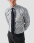 Eton Fine Twill Rich Paisley Pattern Mother of Pearl Buttons Shirt Blue-Beige
