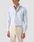 Eton Fine Twill Stripe Extra Long Staple Cotton Overhemd Licht Blauw