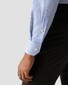 Eton Fine Twill Stripe Extra Long Staple Cotton Shirt Blue