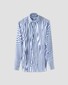 Eton Fine Twill Stripe Extra Long Staple Cotton Shirt Blue