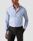 Eton Fine Twill Stripe Extra Long Staple Cotton Shirt Blue