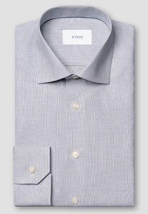 Eton Fine Twill Subtle Check Pattern Organic Cotton Overhemd Licht Paars