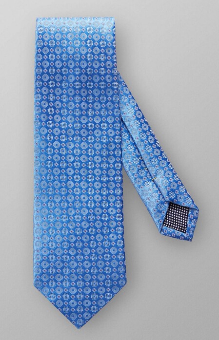 Eton Fine Woven Pattern Tie Blue