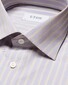 Eton Fine Woven Piqué Subtle Stripe Mother of Pearl Buttons Overhemd Paars