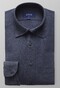Eton Flannel Button Under Collar Overhemd Donker Blauw Melange
