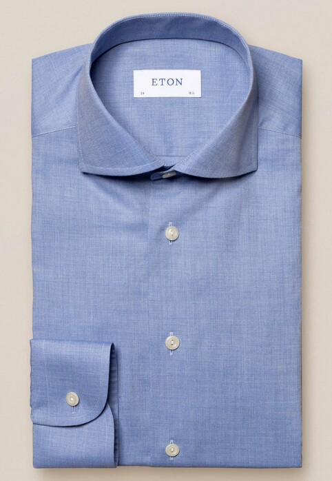 Eton Flannel Ultra Soft Shirt Blue