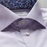 Eton Floral Detail Poplin Stripe Shirt Purple