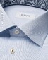 Eton Floral Effect Details Signature Twill Cutaway Collar Overhemd Licht Blauw