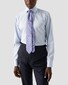 Eton Floral Effect Details Signature Twill Cutaway Collar Overhemd Licht Blauw