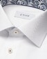 Eton Floral Effect Details Signature Twill Cutaway Collar Overhemd Wit